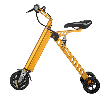 品質  Yellow Motorized Folding Bike / Smallest Lightest Folding Bike Battery Assisted 工場